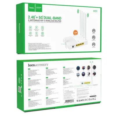 Беспроводной маршрутизатор (роутер) Wi-Fi Hoco HI31