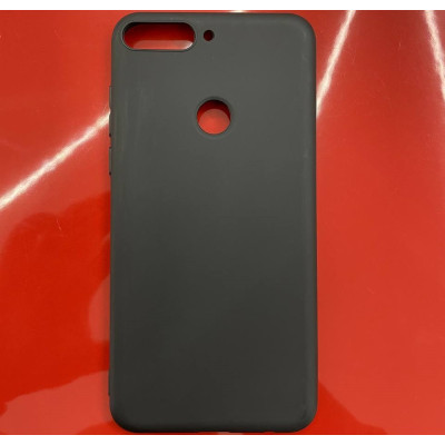 Панель-Чехол накладка Honor Umatt Silicone Huawei Y7 2018/Y7 Prime 2018 Черная, Силиконовая