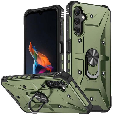 Чехол накладка Pathfinder Ring Samsung A346 (A34 5G) Зеленая