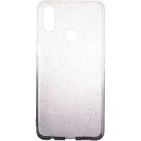 Чехол накладка Glossy Shine Samsung A107 (A10s 2019) Черная/Белая