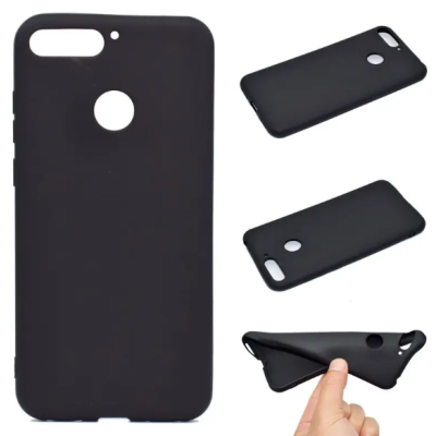 Чехол накладка Honor Umatt Silicone Huawei Y7 2018/Y7 Prime 2018 Черная