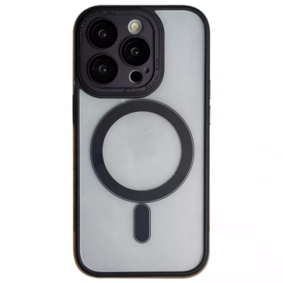 Чехол накладка Protective Camera Clear iPhone 12 Pro  Черная