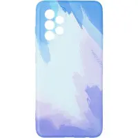 Чехол накладка Watercolor Samsung A525 (A52) Синяя