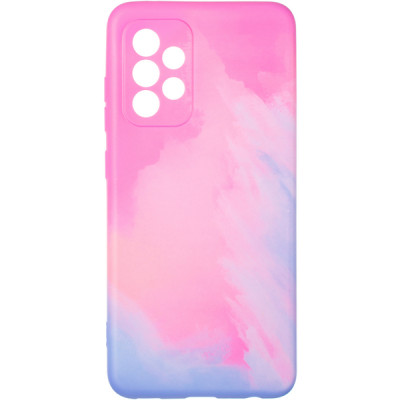 Чехол накладка Watercolor Samsung A525 (A52) Розовая