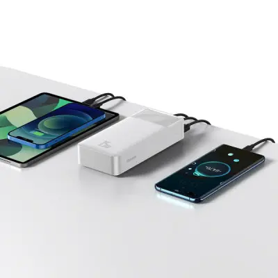 Универсальная мобильная батарея Повербанк Baseus Bipow 15W 30000mAh Белый Универсальная мобильная батарея Повербанк Baseus Bipow 15W 30000mAh Белый