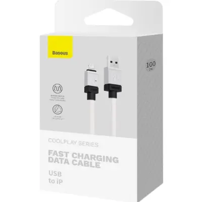 Кабель дата Baseus CoolPlay Lightning 1м Белый