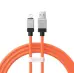 Кабель дата Baseus CoolPlay Lightning 1м Помаранчевий