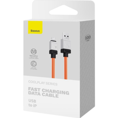Кабель дата Baseus CoolPlay Lightning 1м Оранжевый