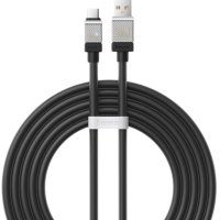 Кабель дата Baseus CoolPlay USB Type A - Type-C 100W 2м Чорний Кабель дата Baseus CoolPlay USB Type A - Type-C 100W 2м Чорний
