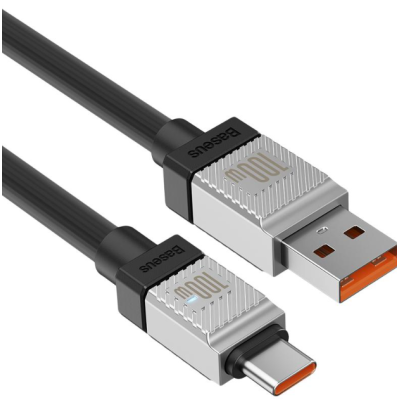 Кабель дата Baseus CoolPlay USB Type A - Type-C 100W 2м Чорний