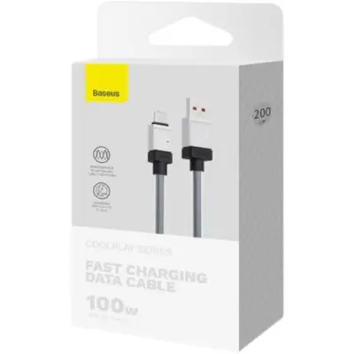 Кабель дата Baseus CoolPlay USB Type A - Type-C 100W 2м Черный