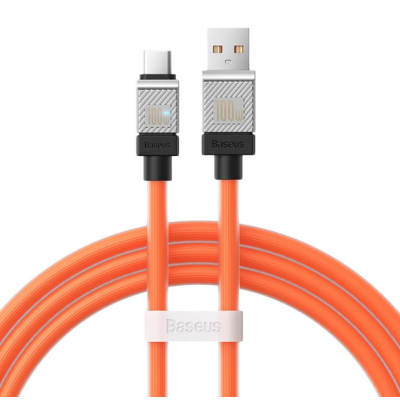 Кабель дата Baseus CoolPlay USB Type A - Type-C 1м 100W Помаранчевий