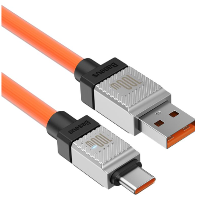 Кабель дата Baseus CoolPlay USB Type A - Type-C 1м 100W Помаранчевий