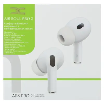 Беспроводные наушники DC Air Soul Pro 2 (ARS Pro 2), Белый Беспроводные наушники DC Air Soul Pro 2 (ARS Pro 2), Белый