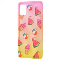 Чехол накладка WAVE Sweet Samsung A225/M325 (A22/M32) Красный/Желтый/Арбуз