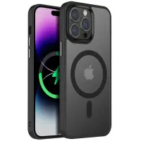 Чехол накладка Metal Buttons with MagSafe Colorful iPhone 12 Pro Max Черная