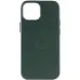 Чехол накладка Leather Case with MagSafe iPhone 12/12 Pro Зеленая (AAA Animation)