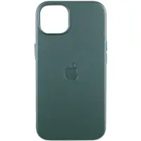 Чехол накладка Leather Case with MagSafe iPhone 13 Pro Max Секвоя Зеленая /Sequoia Green  (AAA Animation)