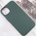Чехол накладка Leather Case with MagSafe iPhone 13 Pro Max Секвоя Зеленая /Sequoia Green  (AAA Animation)