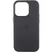 Чехол накладка Leather Case with MagSafe iPhone 13 Pro Max /Midnight (AAA Animation)