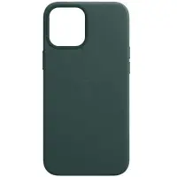 Чехол накладка Leather Case with MagSafe iPhone 14 Pro Зеленый/Forest Green  (AAA Animation)