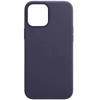 Чехол накладка Leather Case with MagSafe iPhone 14 Pro Max Сыний/Ink (AAA Animation)