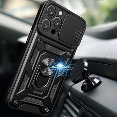 Чехол накладка Camshield Army Ring Iphone 11 Pro Max Черная