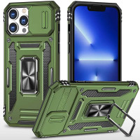 Чехол накладка Camshield Army Ring iPhone 12/12 Pro Оливковая