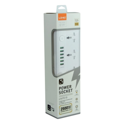 Мережевий Подовжувач LDNIO SC5614 5 socket/ 6USB