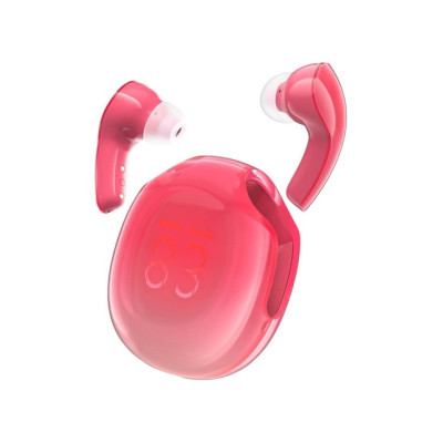 Безпровідні навушники Acefast T9 Crystal Air color Pomelo Red, червоні