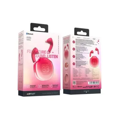 Беспроводные наушники Acefast T9 Crystal Air color Pomelo Red , красный