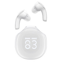 Беспроводные наушники Acefast T9 Crystal Air color Porcelain White, белые