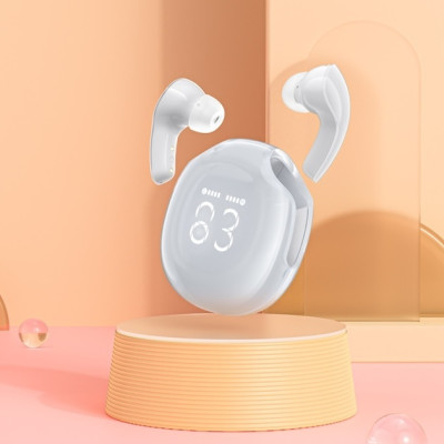 Безпровідні навушники Acefast T9 Crystal Air color Porcelain White, білі