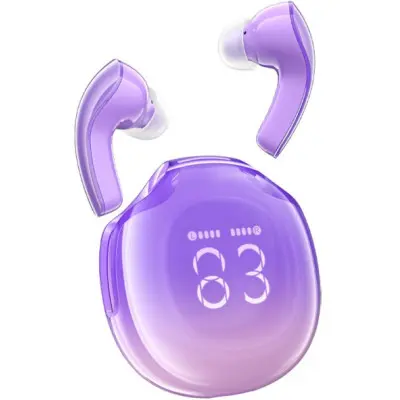 Безпровідні навушники Acefast T9 Crystal Air color Grape Purple, фіолетові Безпровідні навушники Acefast T9 Crystal Air color Grape Purple, фіолетові