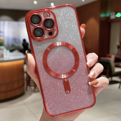 Чехол накладка Cosmic Shiny Magnetic iPhone 13 Pro Max Красная