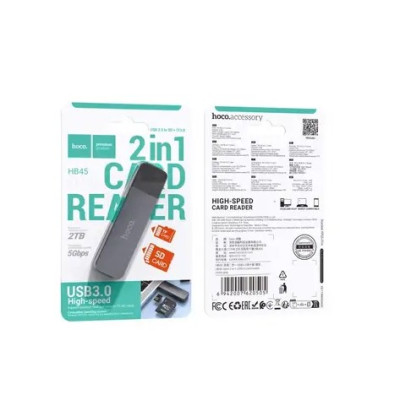 Картрідер Hoco HB45 USB/Type-C 3.0 Серая