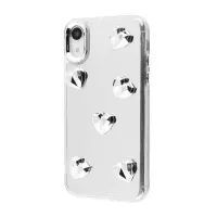 Чехол накладка Mirror Shine iPhone XR Сердца