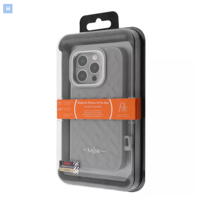 Чехол Накладка Kajsa Rhombus MagSafe iPhone 16 Серая