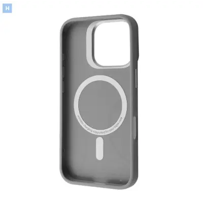 Чехол Накладка Kajsa Rhombus MagSafe iPhone 16 Серая