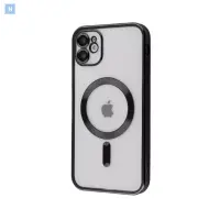 Чехол Накладка Metal Matte MagSafe iPhone 11 Черная
