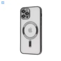 Чехол Накладка Metal Matte MagSafe iPhone 13 Pro Черная