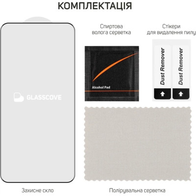 Защитное стекло Glasscove 3D Samsung S25 Plus Чорное