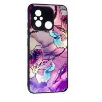 Чехол накладка Marble UV Xiaomi Redmi  12C Фиолетовая