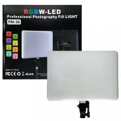Світлодіодна прямокутна LED лампа RGB PM-36 36х25см Набір для блогера фото та візажиста 2 в 1