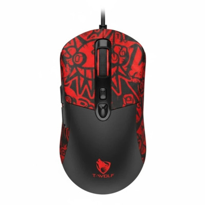 Миша USB TWolf G550, Чорно-червона