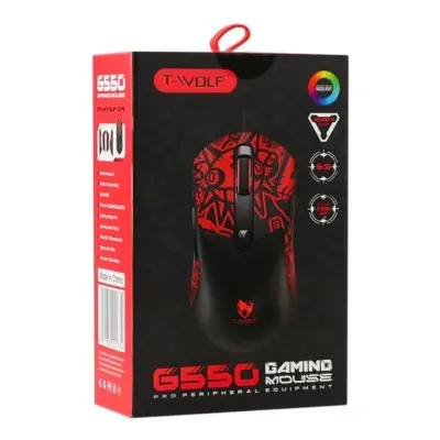 Миша USB TWolf G550, Чорно-червона Миша USB TWolf G550, Чорно-червона