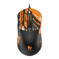 Мышь USB TWolf G550, Чёрно жёлто оранжевая