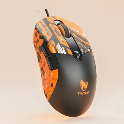 Миша USB TWolf G550, Чорно жовто гаряча