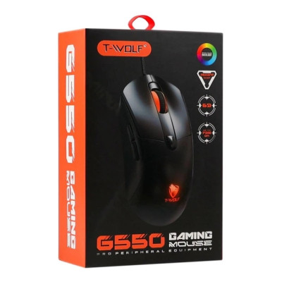 Миша USB TWolf G550, Чорно жовто гаряча
