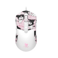 Миша USB TWolf G550, Біло-рожева